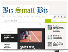 Tablet Screenshot of bizsmallbiz.com